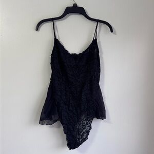 Elegant Black Lace Bodysuit